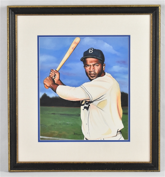 Jackie Robinson Original James Fiorentino Watercolor Painting *Cover Art*