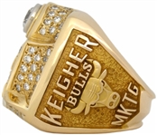 Chicago Bulls 1998 NBA World Championship 18k & 14k Gold Ring w/Diamonds