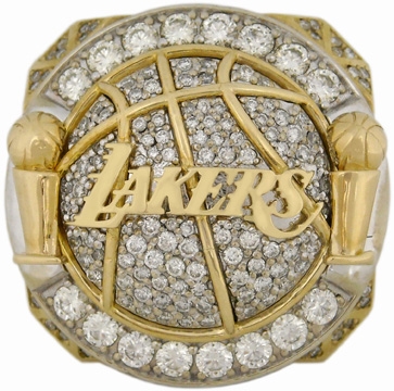 Los Angeles Lakers 2010 NBA World Championship Gold & Diamond Ring