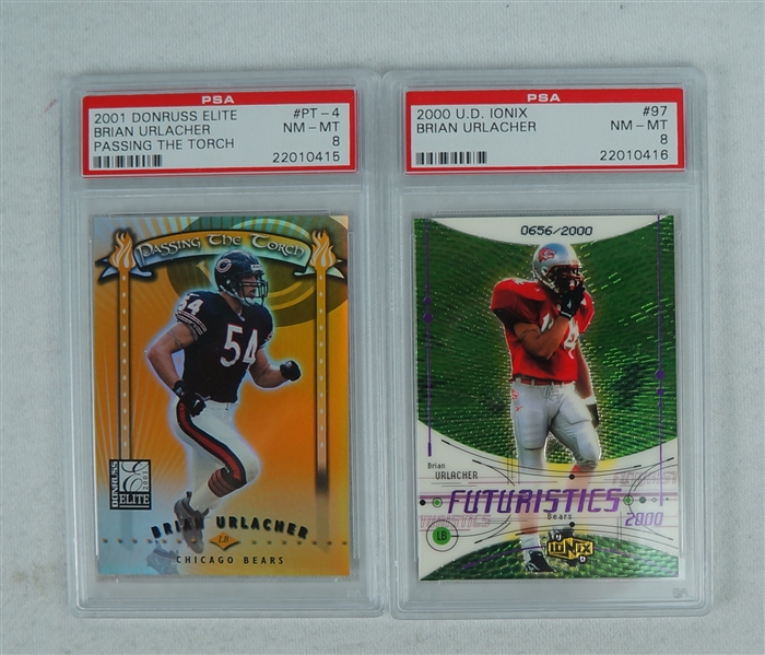 Brian Urlacher Lot of 2 Limited Edition PSA Graded Rookie Cards 