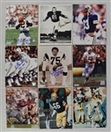 Collection of NFL Autographed Photos w/Don Hutson Deacon Jones & Tony Dorsett