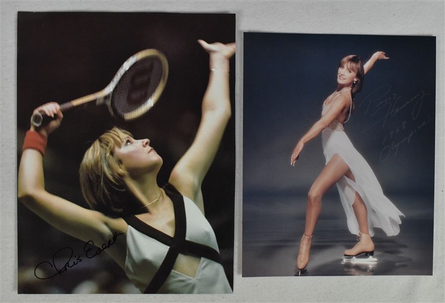 Peggy Flemming & Chris Evert Autographed Photos