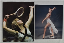 Peggy Flemming & Chris Evert Autographed Photos