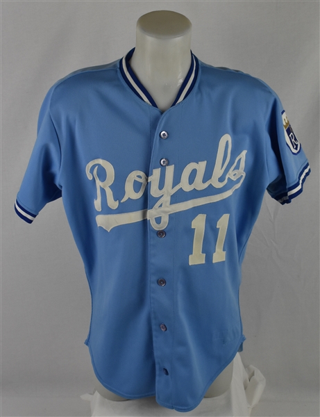 Hearn/Tatarian Kansas City Royals #11 Game Used Jersey