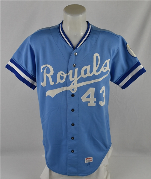 Gary Blalock/Dave Leeper 1983 Kansas City Royals #43 Game Used Jersey