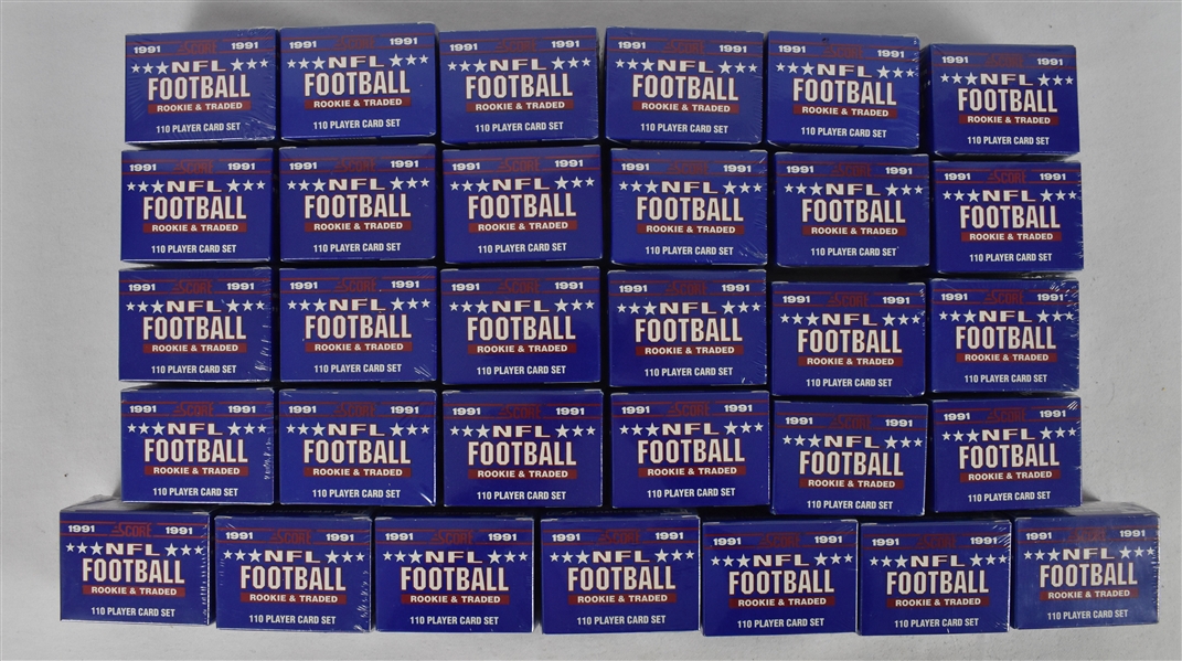 NFL 1991 Score Rookie & Traded Lot of 31 Factory Sealed Sets
