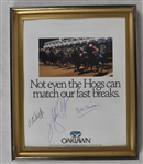 Walter Payton & Bill Clinton Autographed 1991 Horse Racing Program