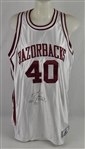 Elmer Martin c. 1994-95 Arkansas Razorbacks #40 Game Used Jersey *Played on 1993-94 NCAA Championship Team* w/Dave Miedema LOA 