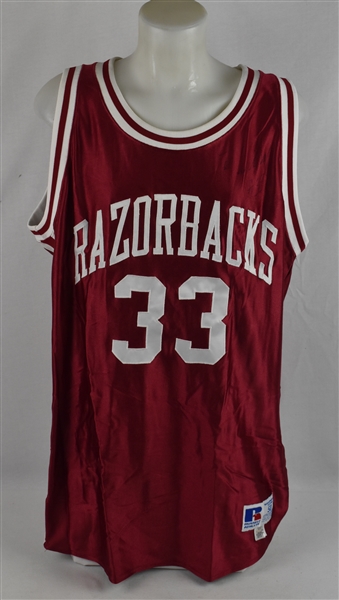 Lee Wilson 1993-94 Arkansas Razorbacks #33 Game Used Jersey *Played on 1993-94 NCAA Championship Team* w/Dave Miedema LOA