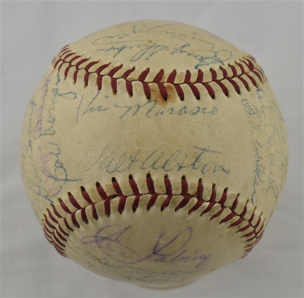 Brooklyn Dodgers 1954 Team Signed Baseball w/Jackie Robinson