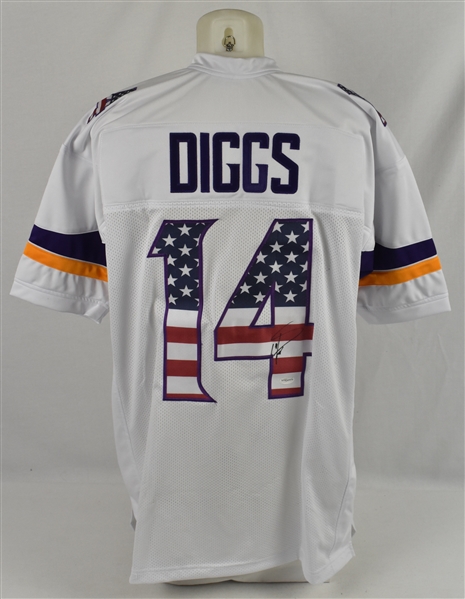 Stefon Diggs Autographed Minnesota Vikings Flag Jersey