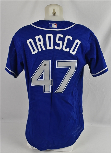 Jesse Orosco 2001-02 Los Angeles Dodgers Game Used Warm Up Jersey w/Dave Miedema LOA