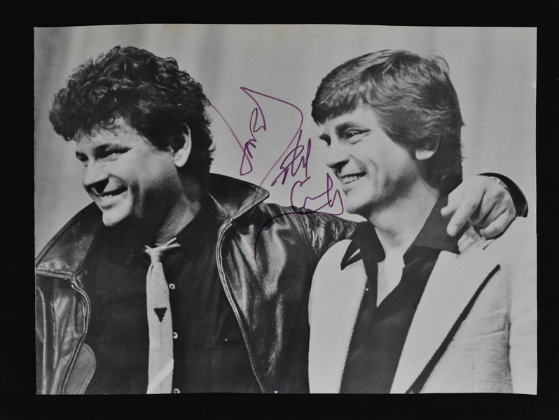 Everly Brothers Autographed Magazine Page