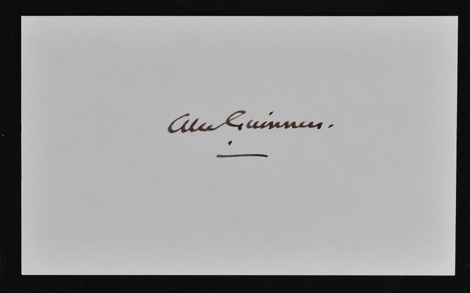 Alec Guinness Star Wars Autographed 3x5 Cut Signature