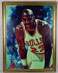 Michael Jordan Autographed "Court Jester" Limited Edition #8/23 Carlo Beninati Fine Art Lithograph UDA