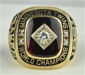 Minnesota Twins 1991 World Series Championship 10k Gold & Diamond Ring