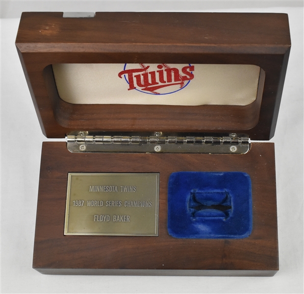 Minnesota Twins 1987 World Series Ring Presentation Box