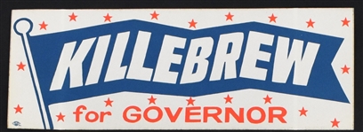 Killebrew For Governor Bumper Sticker