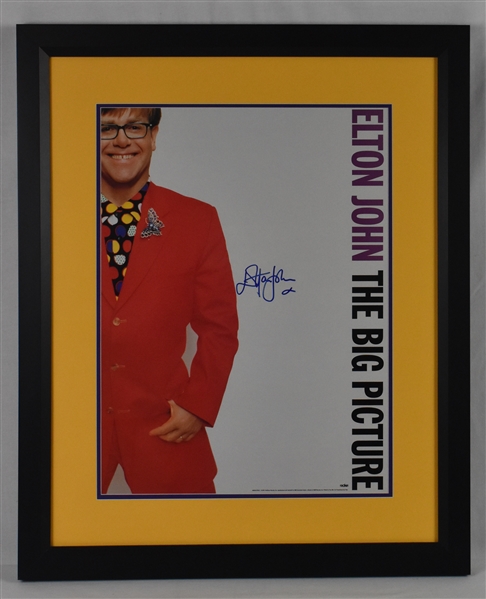 Elton John RARE Autographed Full Size Poster