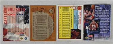 Collection of 4 Autographed Basketball Cards