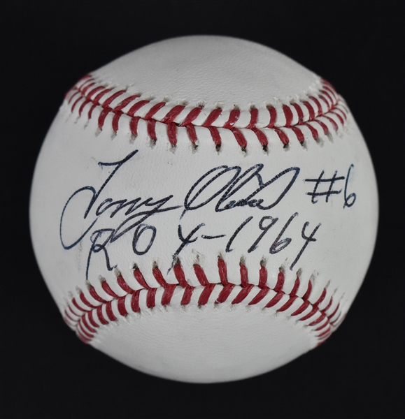 Tony Oliva Autographed & Inscribed 1964 ROY Baseball