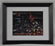 Michael Jordan Autographed Framed 8x10 Dunk Photo UDA