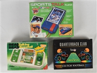 Lot of 3 Vintage Baseball & Football Games In Original Boxes