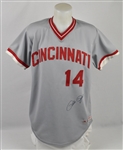 Pete Rose 1984 Cincinnati Reds Game Used & Autographed Jersey w/Dave Miedema LOA