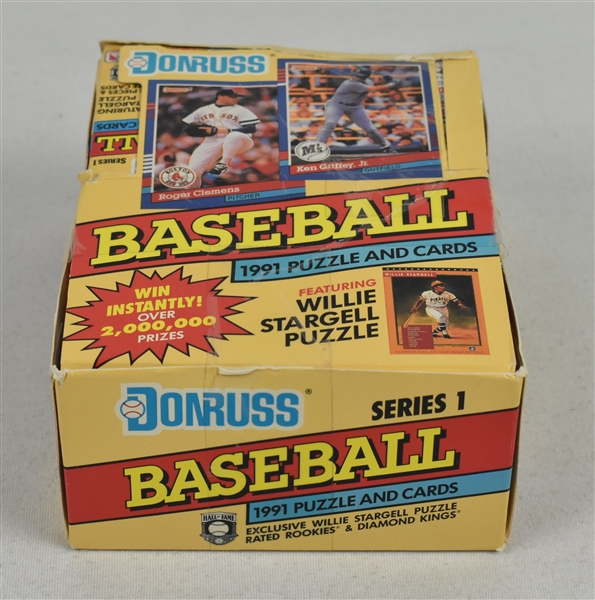 Unopened 1991 Donruss Baseball Wax Pack Box