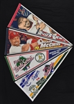 Los Angeles Dodgers & Oakland As Lot of 9 Pennants