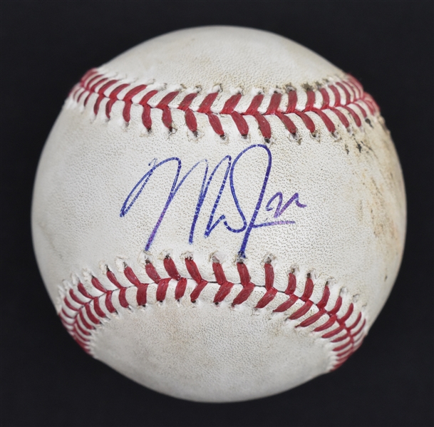 Mike Trout 2015 Game Used & Autographed Baseball