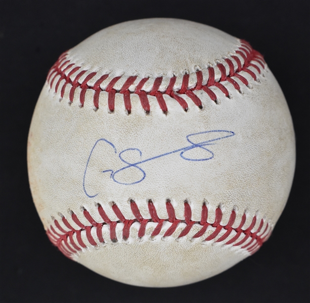 Gary Sanchez 2016 Game Used & Autographed Baseball