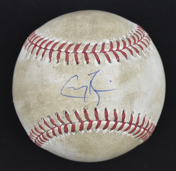Greg Bird 2017 Game Used & Autographed Baseball