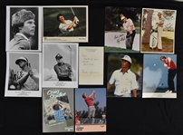 Lot of 10 Autographed 8x10 Golf Photos w/Johnny Miller