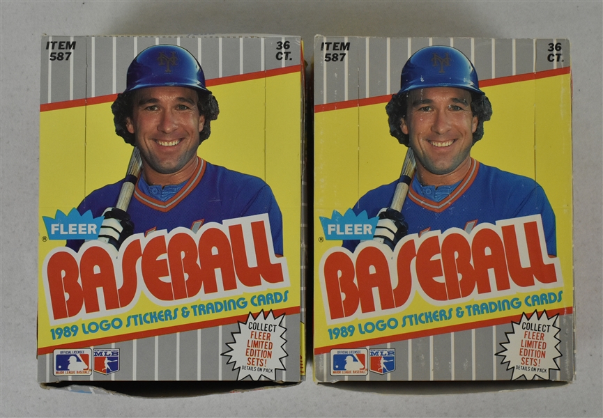 Lot of 2 Unopened 1989 Fleer Baseball Boxes