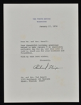 Richard Nixon 1974 Letter On White House Stationery