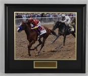 Mike Smith Justify Triple Crown Autographed & Framed Display