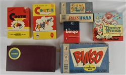 Collection of 7 Vintage Board Games w/Scrabble & Bingo