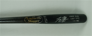 Terry Tiffee Game Used & Autographed Bat