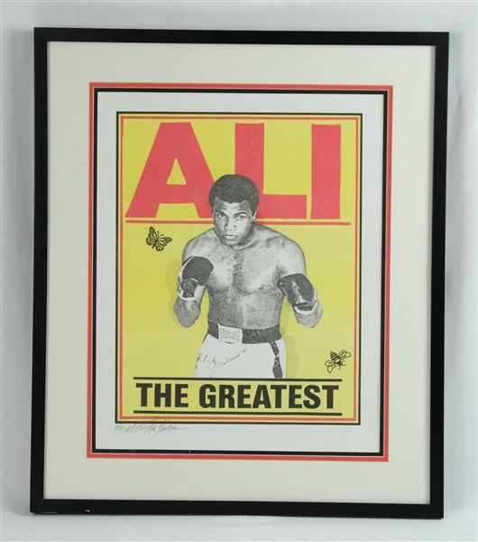 Muhammad Ali Autographed Limited Edition "The Greatest" Murray Tinkelman Lithograph JSA #7/90