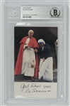 Mother Theresa Autographed & Inscribed 3x5 Photo Beckett