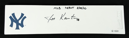 Jeff Karstens Game Used & Autographed Pitching Rubber MLB