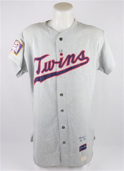 Tony Oliva 1969 Minnesota Twins Game Used Flannel Jersey w/Dave Miedema LOA