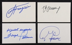 Boxing Lot of 4 Autographed 3x5 Index Cards