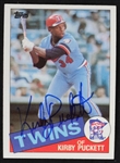 Kirby Puckett Autographed 1985 Topps Rookie Card