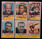 Green Bay Packers Lot of 6 Autographed Football Cards w/ Bart Starr