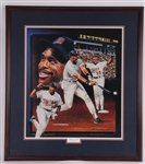 Dave Winfield 3,000th Hit Limited Edition Autographed Terrence Fogarty Framed 30x34 Lithograph #3/493