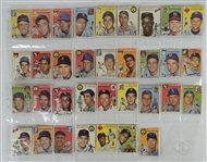 Vintage 1954 Topps Collection of 34 Baseball Cards