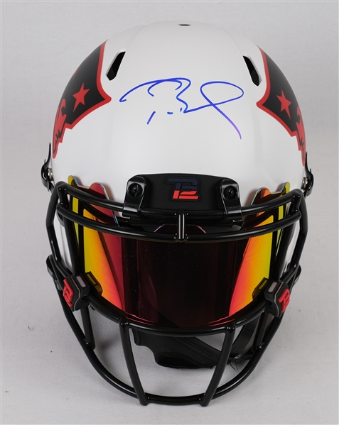 Tom Brady Autographed One-Of-A-Kind Full Size Authentic New England Patriots Helmet