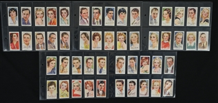 Vintage 1938 Film Stars Complete 50 Card Set